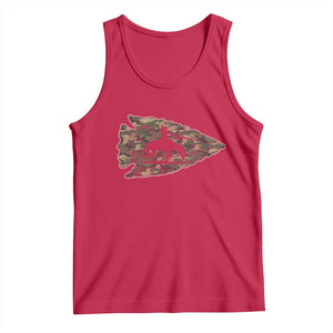 Arrowhead Hunter Native American Camouflage USA Flag Tank Top TS14 Red Print Your Wear