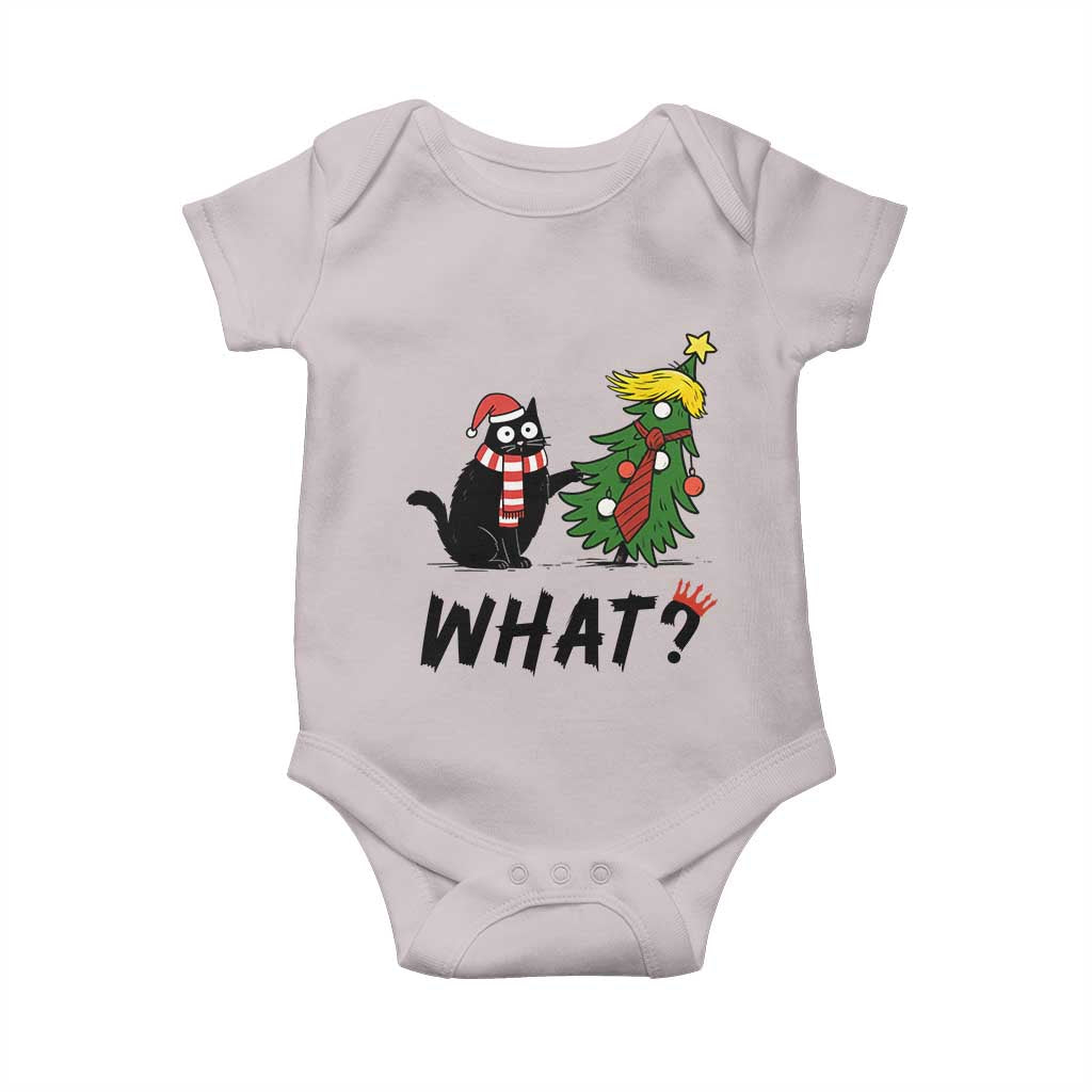 Black Cat What Christmas Baby Onesie Anti Trump Protest TS14 Ice Gray Print Your Wear