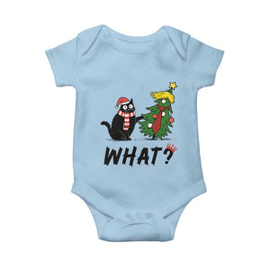Black Cat What Christmas Baby Onesie Anti Trump Protest TS14 Light Blue Print Your Wear