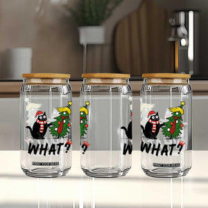Black Cat What Christmas Glass Can Anti Trump Protest TS14 Print Your Wear
