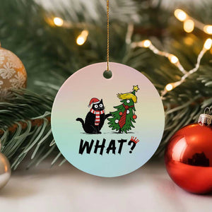 Black Cat What Christmas Ceramic Ornament Anti Trump Protest TS14 1pc Pastel Print Your Wear
