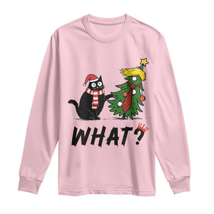 Black Cat What Christmas Long Sleeve Shirt Anti Trump Protest TS14 Light Pink Print Your Wear