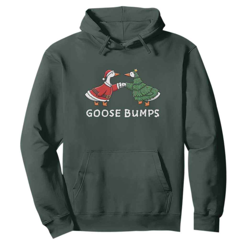 Christmas Goose Bumps Holiday Season Hoodie TS14 Dark Forest Green Print Your Wear