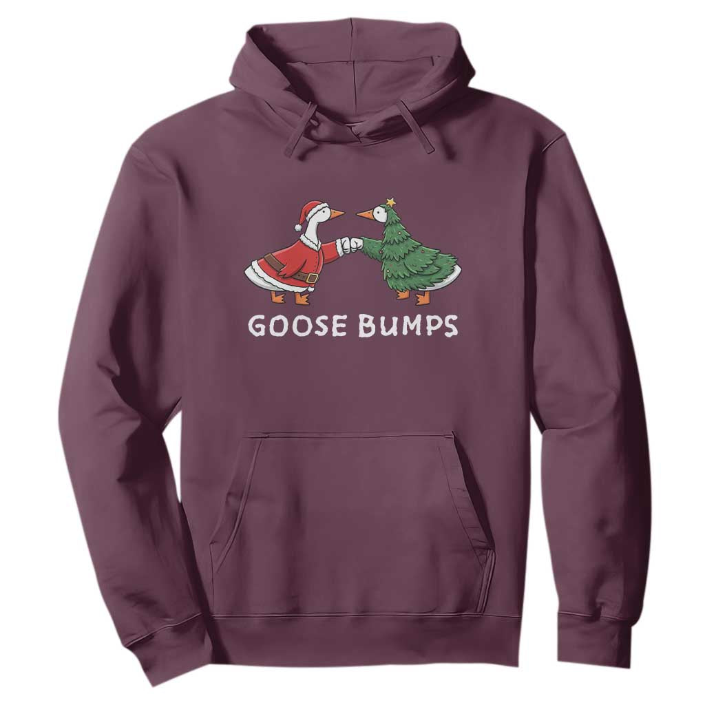 Christmas Goose Bumps Holiday Season Hoodie TS14 Maroon Print Your Wear