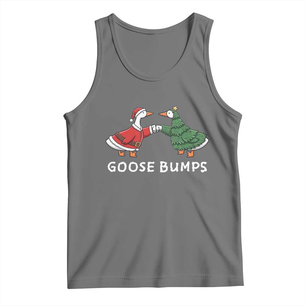 Christmas Goose Bumps Holiday Season Tank Top TS14 Black Heather Print Your Wear