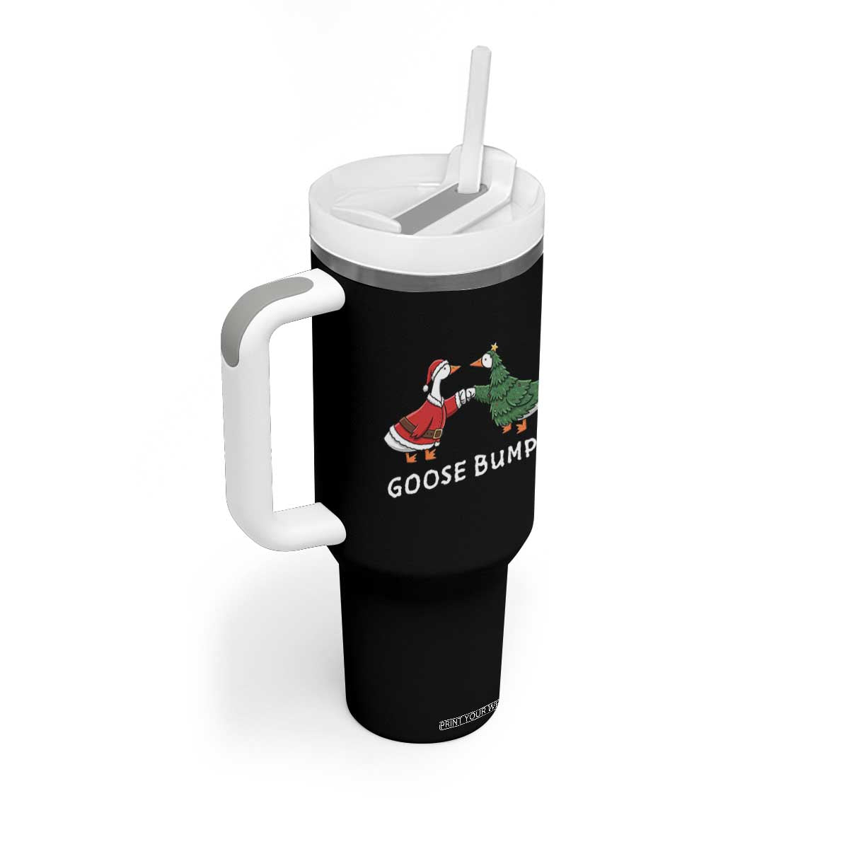 Christmas Goose Bumps Holiday Season Tumbler With Handle TS14 Print Your Wear