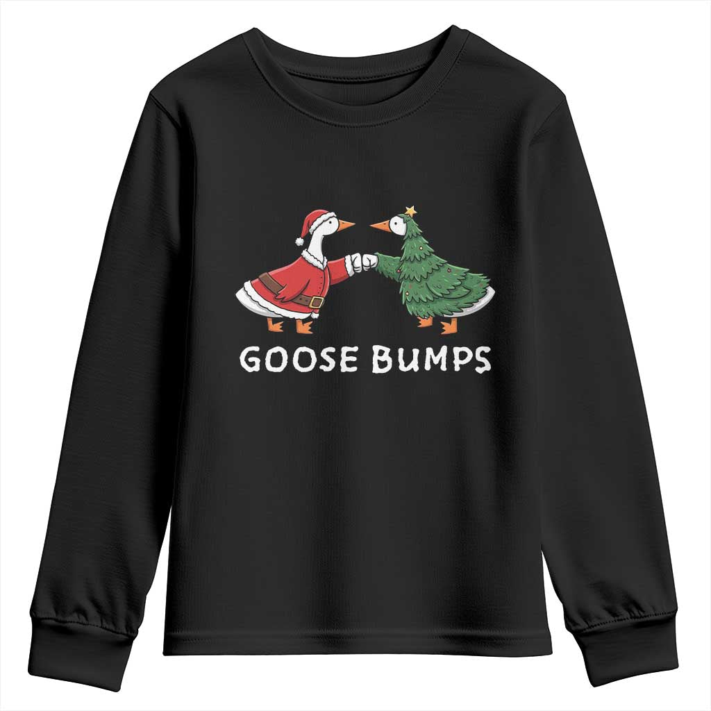 Christmas Goose Bumps Holiday Season Youth Sweatshirt TS14 Black Print Your Wear