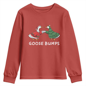 Christmas Goose Bumps Holiday Season Youth Sweatshirt TS14 Red Print Your Wear