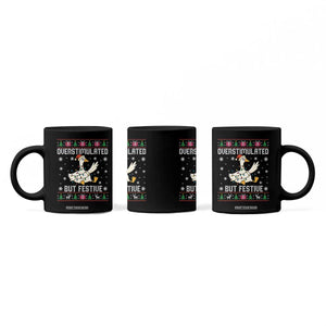 Funny Silly Goose Christmas Coffee Mug Overstimulated But Festive TS14 Print Your Wear
