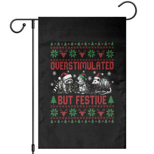 Possum Christmas Garden Flag Funny Overstimulated But Festive TS14 Black Print Your Wear