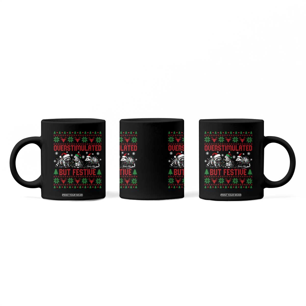 Possum Christmas Coffee Mug Funny Overstimulated But Festive TS14 Print Your Wear