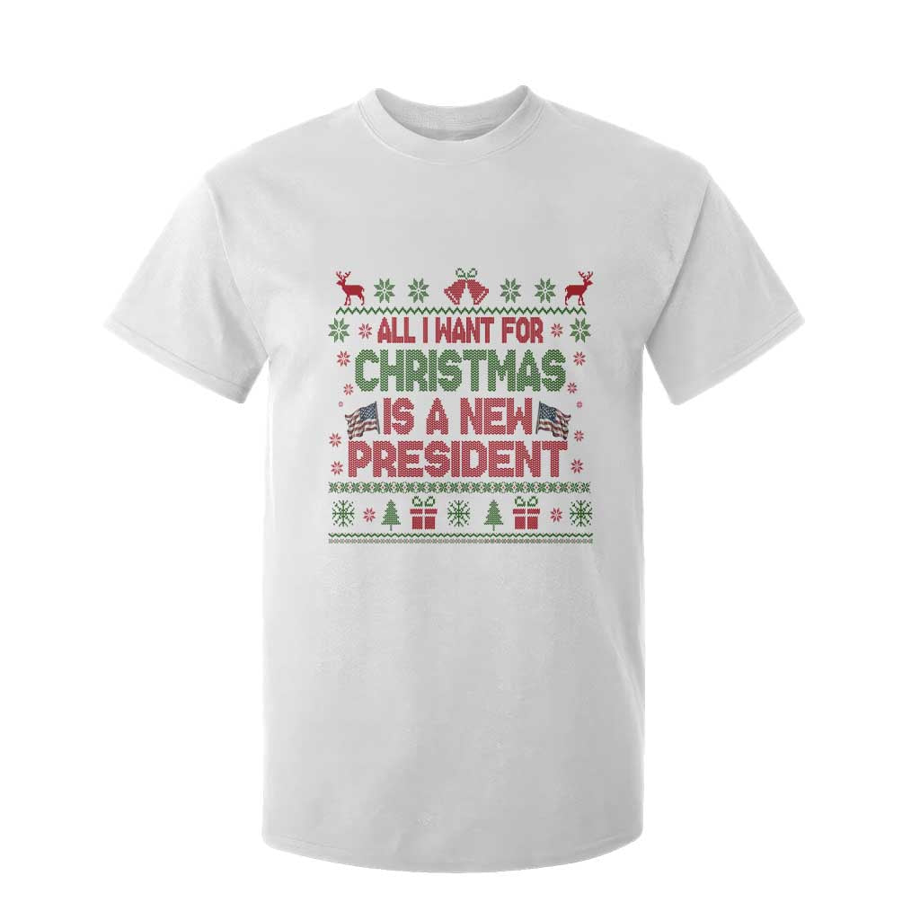 All I Want For Christmas Is A New President T Shirt For Kid Funny Democrat Christmas TS14 White Print Your Wear