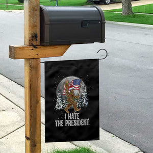 Funny Bigfoot Christmas Political Meme Garden Flag I Hate The President TS14 Print Your Wear