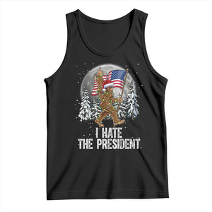 Funny Bigfoot Christmas Political Meme Tank Top I Hate The President TS14 Black Print Your Wear