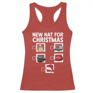 Funny Political Christmas Racerback Tank Top Old Hat New Hat TS14 Red Print Your Wear