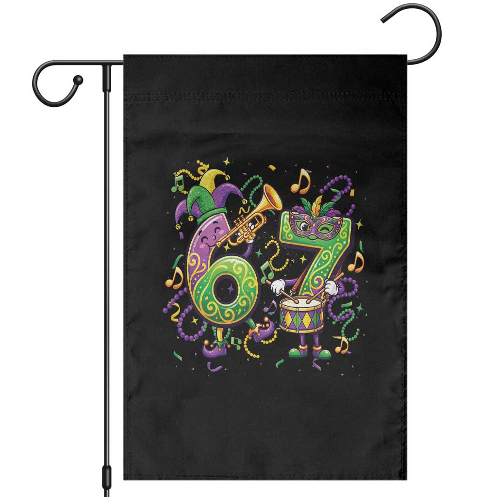 67 Mardi Gras Meme Garden Flag Funny Six Seven Carnival Party TS14 Black Print Your Wear