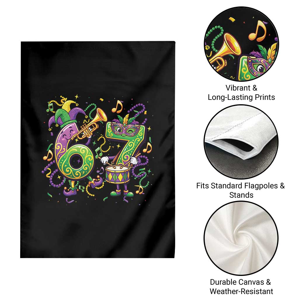 67 Mardi Gras Meme Garden Flag Funny Six Seven Carnival Party TS14 Print Your Wear