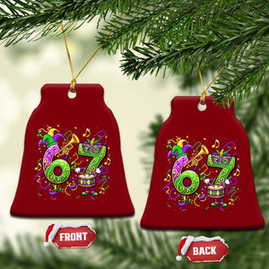 67 Mardi Gras Meme Ceramic Ornament Funny Six Seven Carnival Party TS14 Print Your Wear