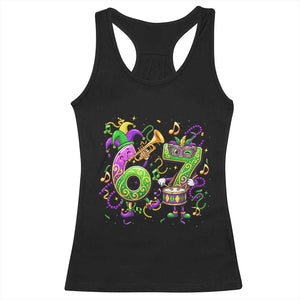 67 Mardi Gras Meme Racerback Tank Top Funny Six Seven Carnival Party TS14 Black Print Your Wear