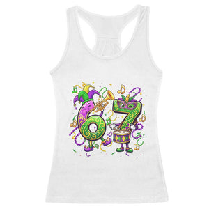 67 Mardi Gras Meme Racerback Tank Top Funny Six Seven Carnival Party TS14 White Print Your Wear