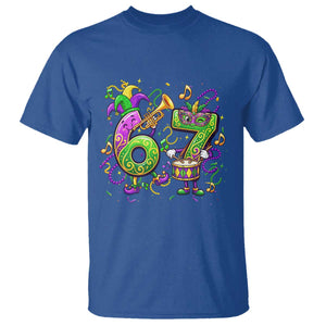 67 Mardi Gras Meme T Shirt Funny Six Seven Carnival Party TS14 Royal Blue Print Your Wear