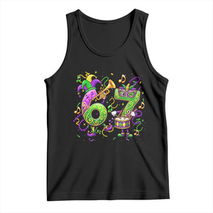 67 Mardi Gras Meme Tank Top Funny Six Seven Carnival Party TS14 Black Print Your Wear