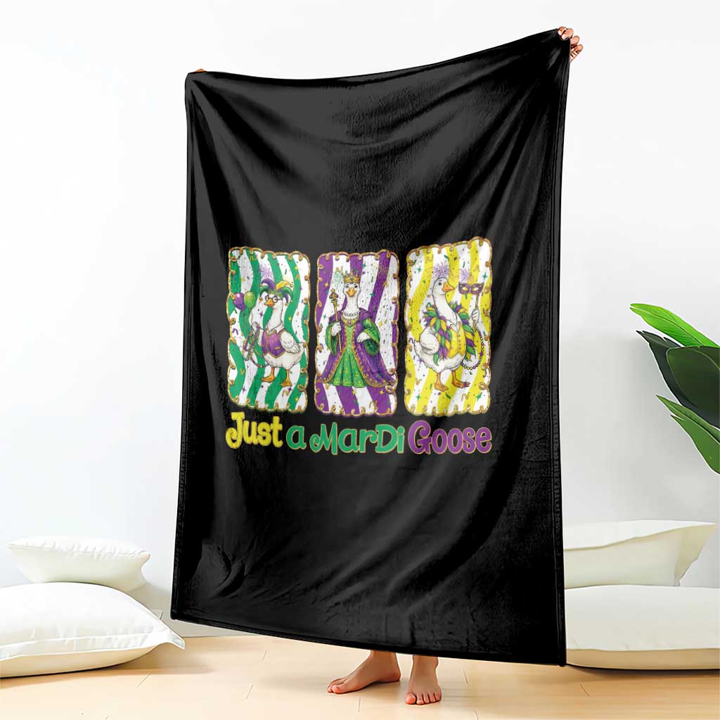 Mardi Gras Goose Throw Blanket Just A Mardi Goose TS14 Print Your Wear