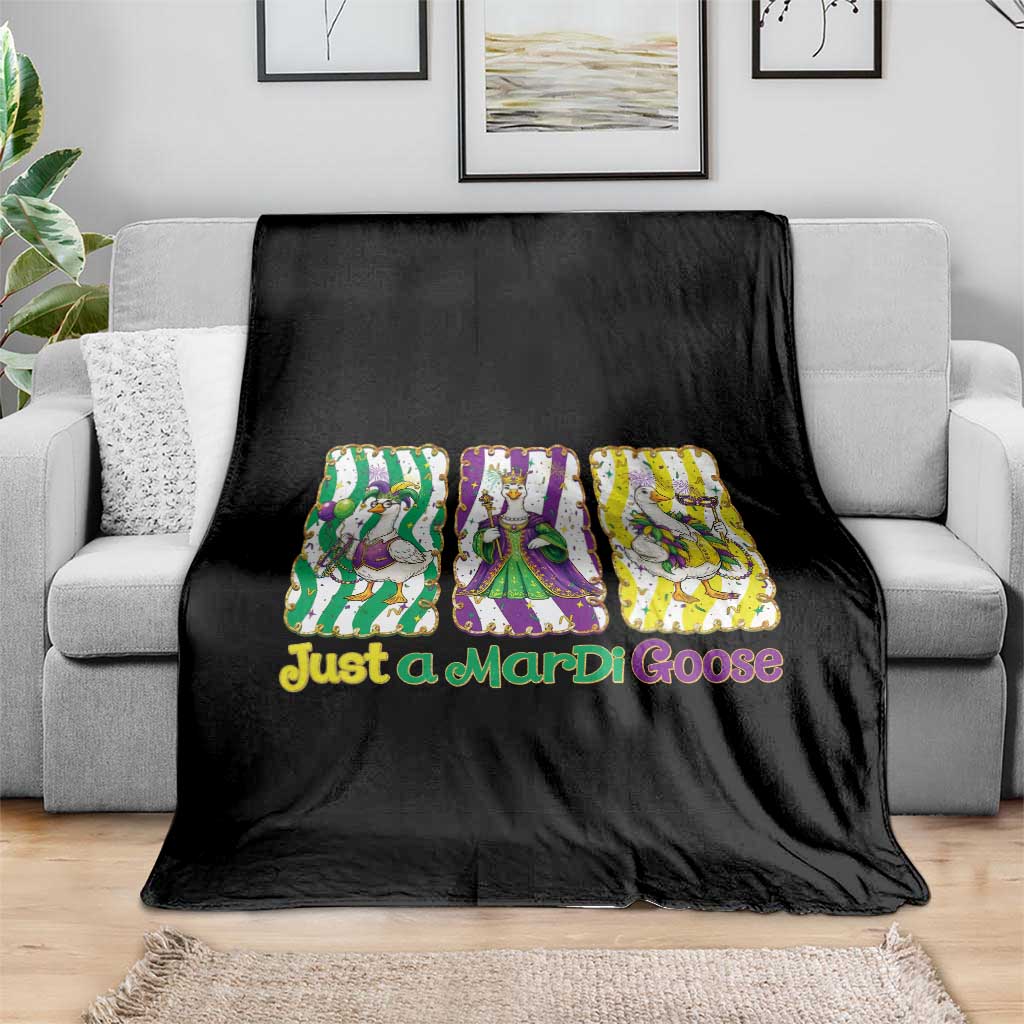 Mardi Gras Goose Throw Blanket Just A Mardi Goose TS14 Print Your Wear