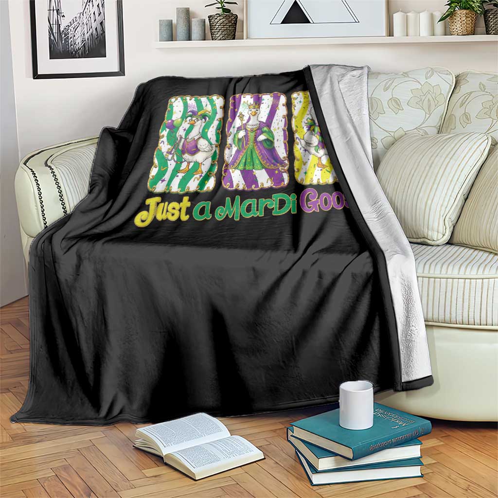 Mardi Gras Goose Throw Blanket Just A Mardi Goose TS14 Print Your Wear
