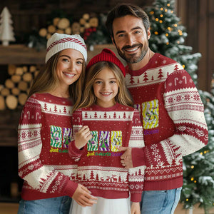 Mardi Gras Goose Ugly Christmas Sweater Just A Mardi Goose TS14 Red Beige Print Your Wear