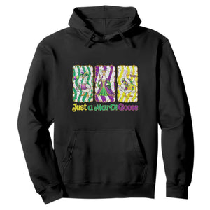 Mardi Gras Goose Hoodie Just A Mardi Goose TS14 Black Print Your Wear