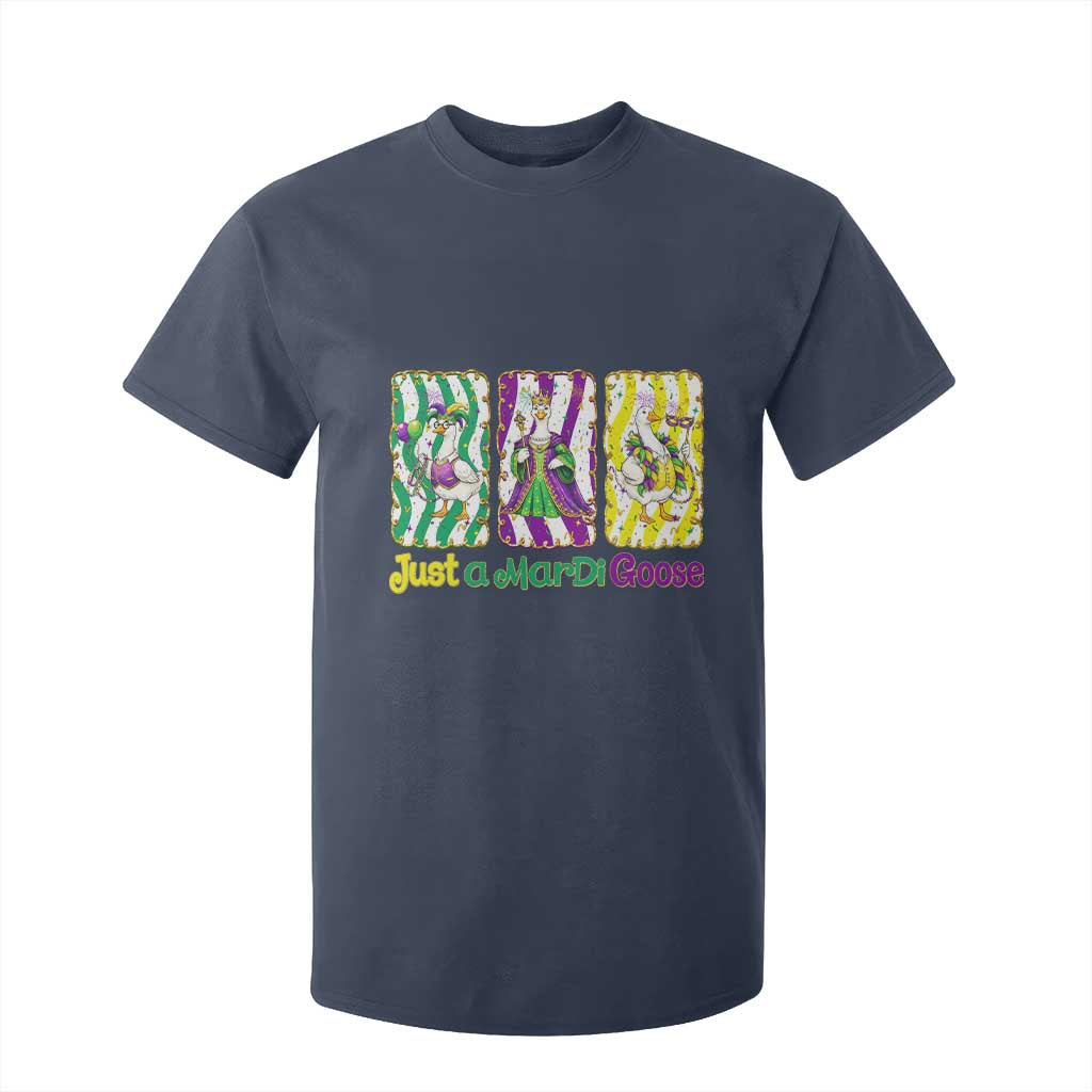 Mardi Gras Goose T Shirt For Kid Just A Mardi Goose TS14 Navy Print Your Wear
