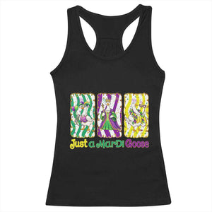 Mardi Gras Goose Racerback Tank Top Just A Mardi Goose TS14 Black Print Your Wear