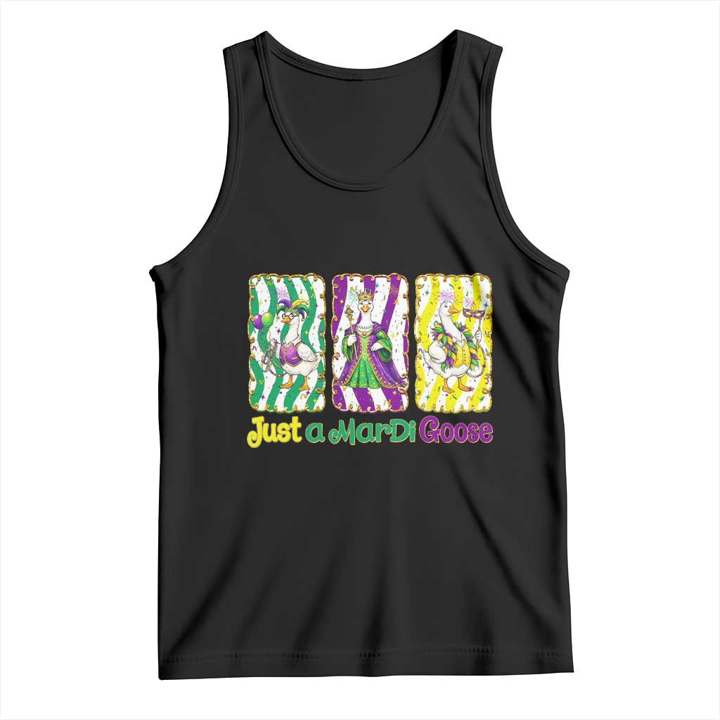 Mardi Gras Goose Tank Top Just A Mardi Goose TS14 Black Print Your Wear