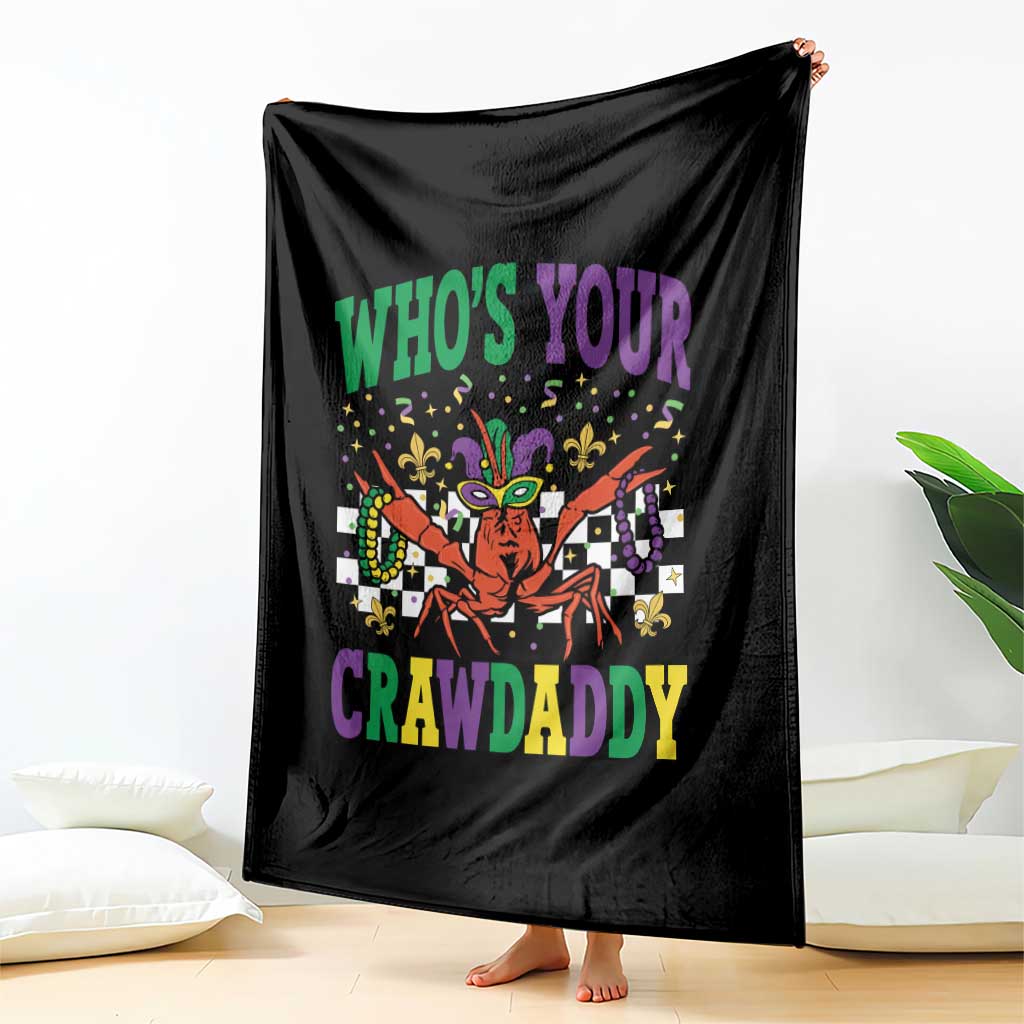 Mardi Gras Crawfish Throw Blanket Who Is Your Crawdaddy TS14 Print Your Wear