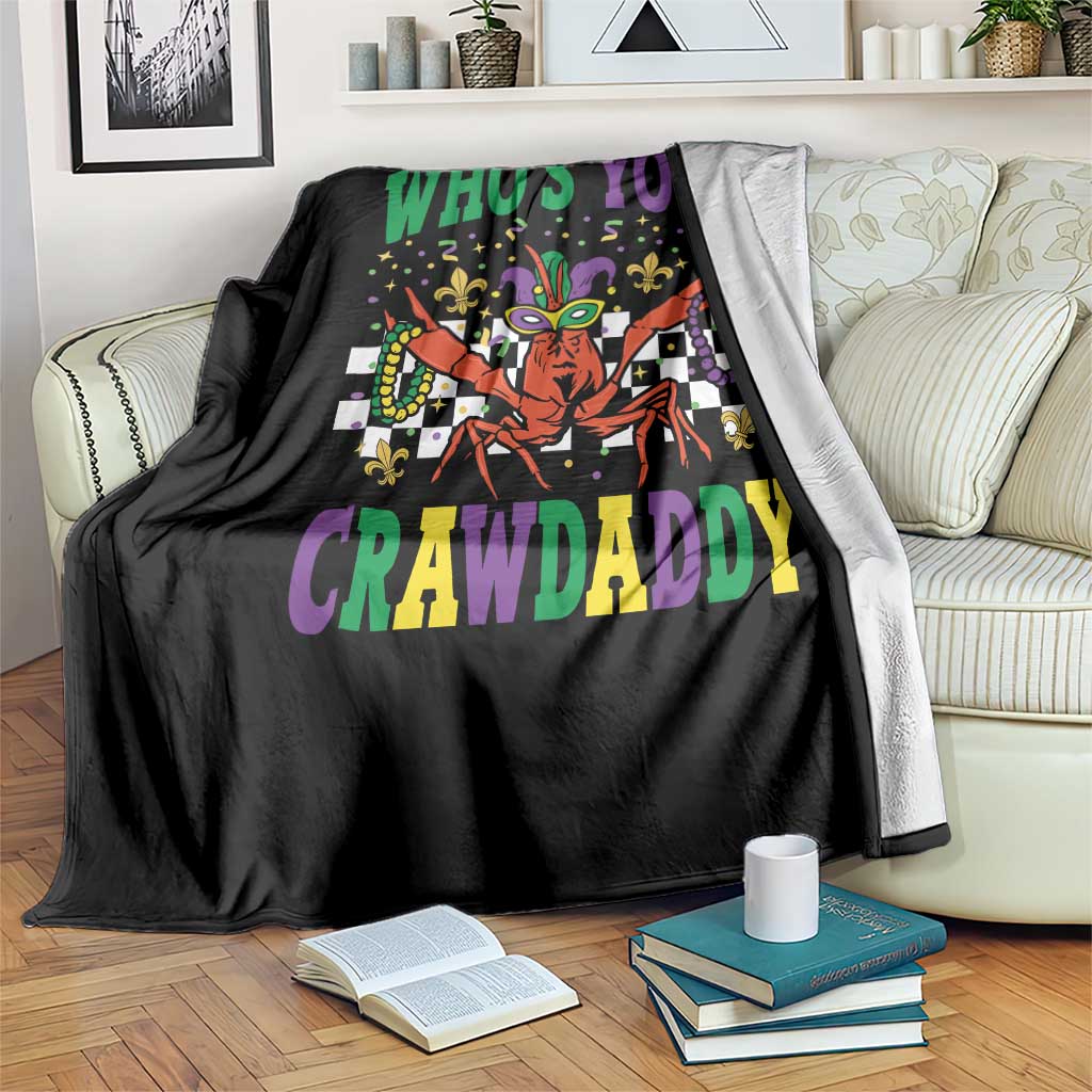 Mardi Gras Crawfish Throw Blanket Who Is Your Crawdaddy TS14 Print Your Wear
