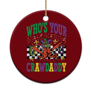 Mardi Gras Crawfish Ceramic Ornament Who Is Your Crawdaddy TS14 1pc Red Print Your Wear