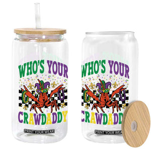 Mardi Gras Crawfish Glass Can Who Is Your Crawdaddy TS14 Print Your Wear