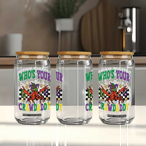 Mardi Gras Crawfish Glass Can Who Is Your Crawdaddy TS14 Print Your Wear