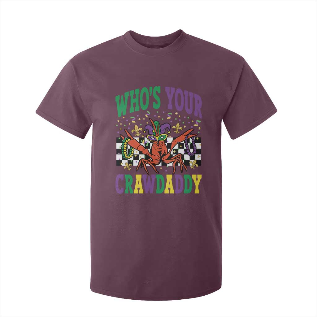 Mardi Gras Crawfish T Shirt For Kid Who Is Your Crawdaddy TS14 Maroon Print Your Wear