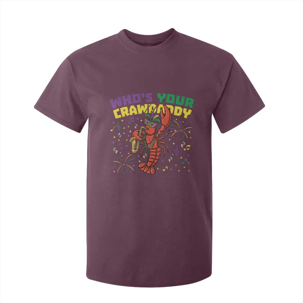 Mardi Gras Crawfish T Shirt For Kid Who Is Your Crawdaddy Carnival Party TS14 Maroon Print Your Wear