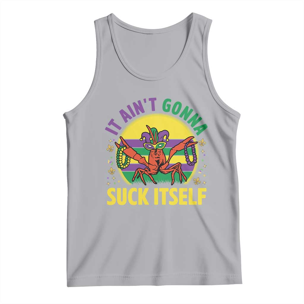 Mardi Gras Crawfish Tank Top It Ain't Gonna Suck Itself TS14 Athletic Heather Print Your Wear