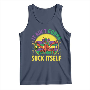 Mardi Gras Crawfish Tank Top It Ain't Gonna Suck Itself TS14 Navy Print Your Wear