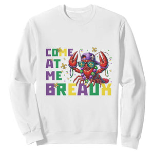 Mardi Gras Crawfish Sweatshirt Come At Me Breaux TS14 White Print Your Wear