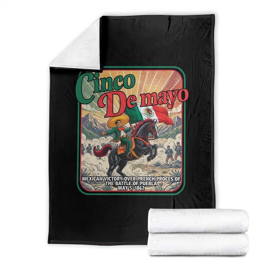 Cinco de Mayo Battle of Puebla Throw Blanket Mexican Victory History 1862 TS14 Black Print Your Wear