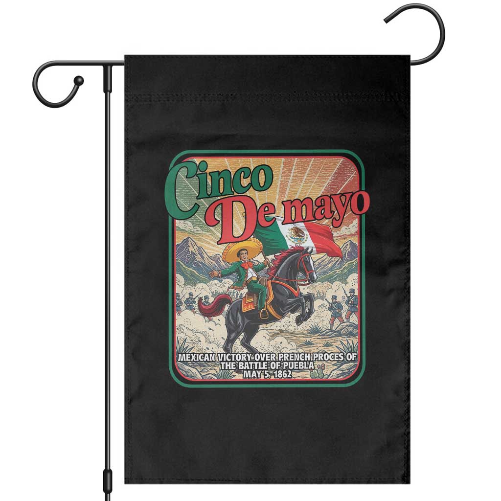 Cinco de Mayo Battle of Puebla Garden Flag Mexican Victory History 1862 TS14 Black Print Your Wear