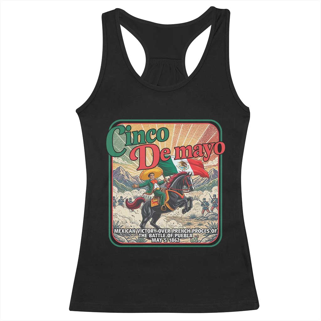 Cinco de Mayo Battle of Puebla Racerback Tank Top Mexican Victory History 1862 TS14 Black Print Your Wear