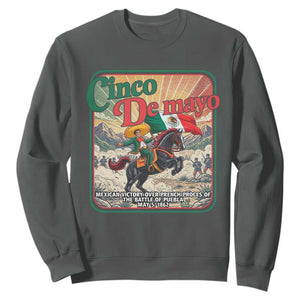 Cinco de Mayo Battle of Puebla Sweatshirt Mexican Victory History 1862 TS14 Dark Heather Print Your Wear