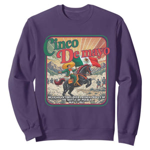 Cinco de Mayo Battle of Puebla Sweatshirt Mexican Victory History 1862 TS14 Purple Print Your Wear