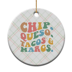 Chips Queso Tacos & Margs Ceramic Ornament Cinco De Mayo Mexican Food Margarita Lover TS14 1pc Christmas Plaid Print Your Wear